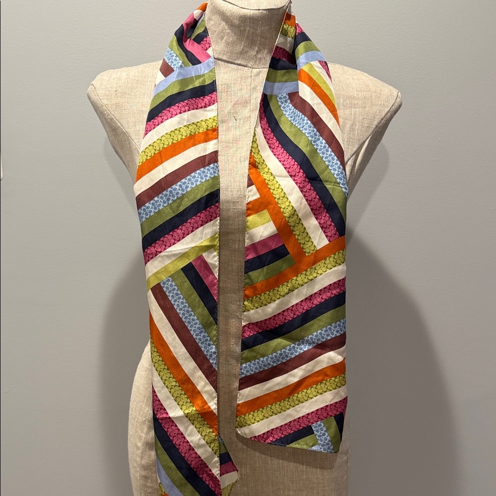 Coach Multicolor Striped Scarf - Picture 6 of 6